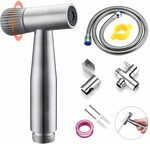 Bidet Sprayer for Toilet with Hose Stainless Steel Handheld Sprayer $24.99 (Was $50) Delivered @ Jeacent Innovations Amazon AU