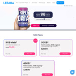 Triple Data with Auto Recharge: $14.90 9GB/Month for 6 Months (Then 3GB, $5 for First Month) @ Lebara