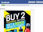 Star Mart Buy 2 Powerade Isotonic 600ml (Cost $6): Get a BONUS Sports Towel (Value $11.99)