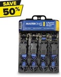 Mastercraft 180kg Rated Ratchet Tie down Straps - 4 Pack $10.95 (Was $21.05) + Delivery ($0 C&C/ $99 Order) @ Total Tools