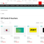 10-20% off All Gift Cards (Pay with Qantas Points) + Delivery for Physical Cards @ QANTAS Store