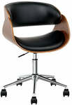 Wooden & PU Leather Chair - Black and Brown $103.97 + Free Shipping @ Warehouse Deal