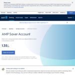 AMP Saver Account 2.1% p.a. Interest ($250/Month Min Deposit), No Monthly Account Keeping Fee @ AMP