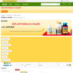 22% off Children's Health Vitamins & Supplements + Delivery ($0 with $70 Order) @ iHerb