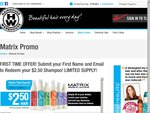 Matrix Total Results Shampoo 300ml for $2.50 (Reg $15) at Hairhouse Warehouse