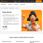 Bankwest Easy Saver Account 4.35% p.a. Interest on Balance up to $250,000.99 for First 4 Months (Then 4% p.a.)