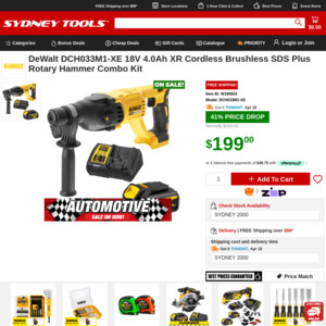 Dewalt DCH033M1 XE 18V 4.0Ah XR Cordless Brushless SDS Plus Rotary