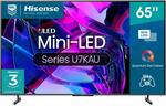 Hisense Mini-LED 4K Smart TV U7KAU 65" $1516, 55" $1279 / U6KAU 65" $1036, 55" $956 + Delivery ($0 C&C / in-Store) @ JB Hi-Fi