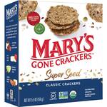 37% off Mary's Gone Crackers (Gluten-Free) - Super Seed: Classic or Seaweed & Black Sesame 156g $6.95 @ Woolworths