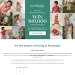 Win $10000 or 1 of 5 $200 Purebaby Gift Cards from Purebaby