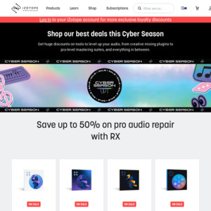 Save up to 50% on Pro Audio Software (Additional 10% off with Coupon) @ Izotope