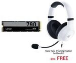 Lexar NM790 Gen 4×4 NVMe SSD 4TB + Razer Kaira X for Xbox-Wired Gaming Headset $279 + Delivery @ BPC Tech