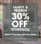 Register for 30% off Full Priced Furniture & Homewares, up to 60% off Mattresses from 20/2 to 4/3 @ Freedom Online & in-Store