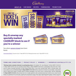Win 1 of 153 Instant Win Prizes from Cadbury [Purchase Specially Marked Cadbury Product from Coles]