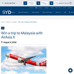 [NSW] Win 4 Return Economy Airfares from Sydney to Kuala Lumpur, Malaysia Worth up to $1,800 from Sydney Airport