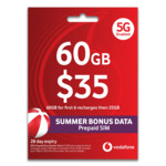 Vodafone $45 35GB 28-Day Prepaid Plus Starter Pack $10 @ Vodafone Online