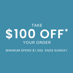 Extra $100 off $1000+ Spend + Delivery ($0 C&C) @ King Living Outlet