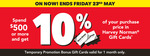 Spend Minimum $500 and Get 10% of Purchase Price Back in Gift Card @ Harvey Norman