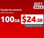 Half Price SIM Plan for 6 Months for Select Postcodes: 100GB $24.50/M, 360GB $29.50/M, 720GB $34.50/M @ Vodafone