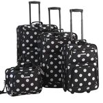 Rockland Polka Softside Upright Luggage 4-Piece Set - Black Dot $88.94 Delivered @ Amazon AU