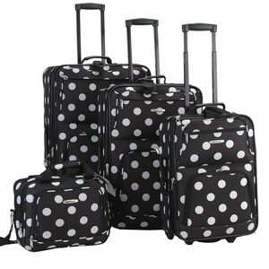 Rockland Polka Softside Upright Luggage 4-Piece Set - Black Dot $88.94 Delivered @ Amazon AU