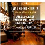 Ocean Room: 8 Course Menu $120 for 2 (SYD) Ring up and book