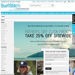 SurfStitch 25% off Site-Wide with $60 Min Spend (Father's Day Click Frenzy Promo)