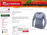 Rays outdoor Adult Thermal only $15