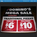Domino's MEGA SALE: 31 March-9 April 6 Deals. Traditional $6 Pickup $10 Delivered (Sydney)