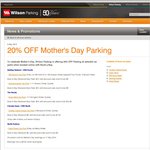 Wilson Parking 20% off Regular Book a Bay Weekend Rate from $3.90 Selected Carparks 11/05 [SYD]