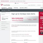 Win a Million Velocity Points Just by Subscribing to Virgin Australia Holidays Sale Alerts