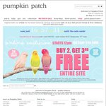 Pumpkin Patch Buy 2, Get 3rd Item FREE Entire Site - 24hrs Only Sale, Free Shipping