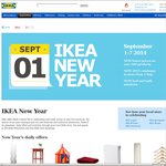 IKEA New Year (1 Sep to 7 Sep) Items from $0.99 (Excludes WA & SA)