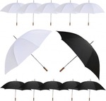 Wedding Umbrellas - THE POPULAR STRAIGHT CLASSIC Pack of 5 in Black & White - for $50 Only