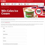 Win 1 of 100 Ice Cream Tub Vouchers (Voucher Valid for 2x 500mL Tubs) from Coles