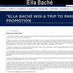 Win a Trip to Paris $9,660 - David Jones: Ella Baché