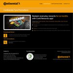 Purchase 2 Continental Tyres (Min $190) and Get Access to ContiRewards App (Free Pizzas + More)