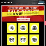 Tarocash: Further 20% off All Sale Outlet Items [ONLINE]