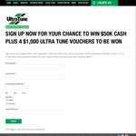 Win $50,000 Cash (or 1 of 4 $1000 Vouchers) from Ultra Tune