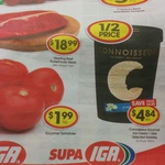 Connoisseur Ice Cream $4.84 at IGA/ SUPA IGA WA
