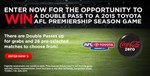 Win 1 of 60 Double Passes to a 2015 AFL Premiership Season Game from Coke Rewards (10 Tokens to Enter)