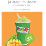 $4 Medium Boost Juice - Every Tuesday in July [VIC & TAS]
