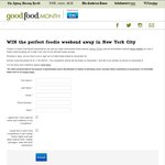 Win a Trip for 2 to New York from Good Food Month/Fairfax Media