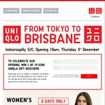 UNIQLO New Store Opening in Indooroopilly QLD In-Store Specials from $7.90