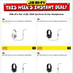 50% off a Pair of JBL S300i Synchros on-Ear Headphones $59.50 + Delivery ($4.95) @ JB Hifi