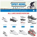 ALL LAKE SHOES (Cycling) NOW $49 (Free delivery if over $50) @Open Road Cycles