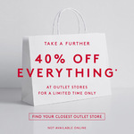 Country Road Outlet Clearance: Further 40% off Everything* (In-Store Only at Outlet Locations, Not Available Online)