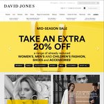 David Jones - Take an Extra 20% off Already Reduced Fashion, Shoes, Accessories