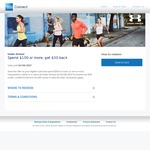 AmEx Deal, Spend $100 Get $30 Back @ Under Armour