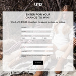 Win 1 of 3 $1,000 Vouchers from UGG